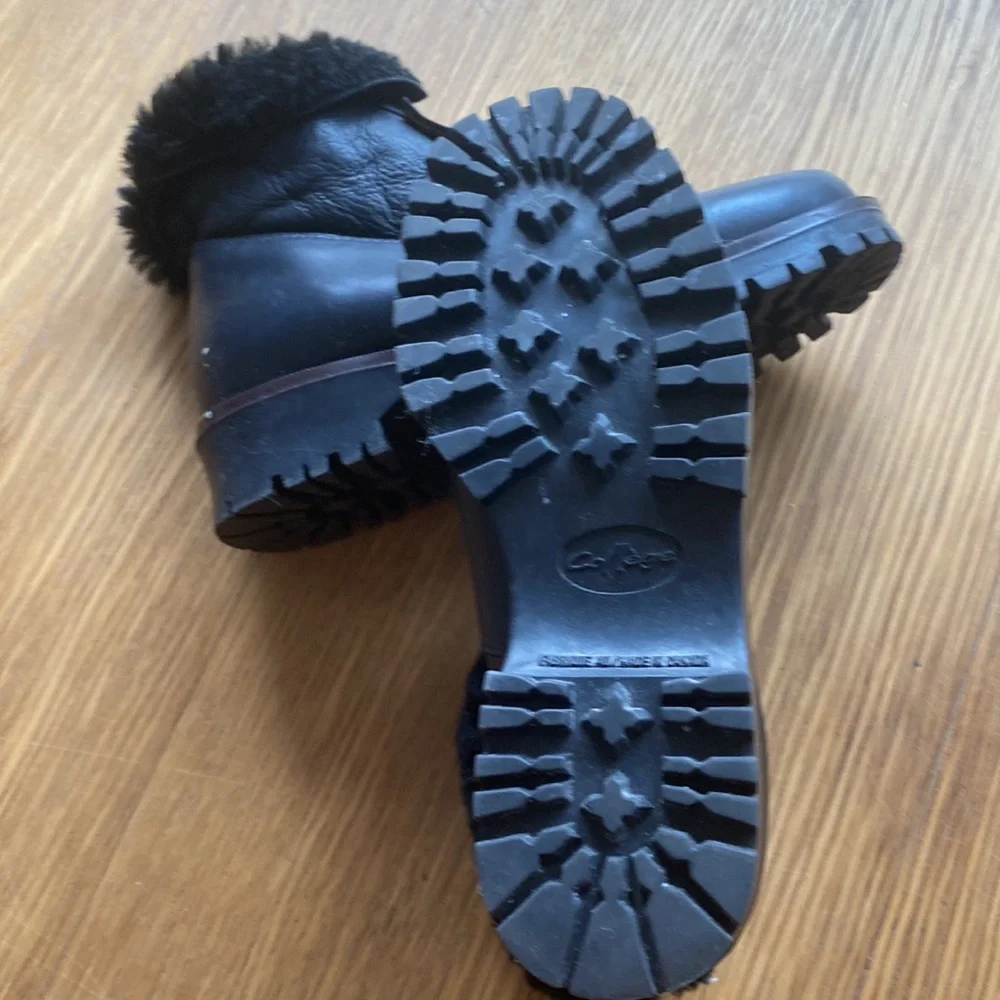 Blondo ankle winter women genuine shearling zipper boots size 6 - Picture 4 of 5